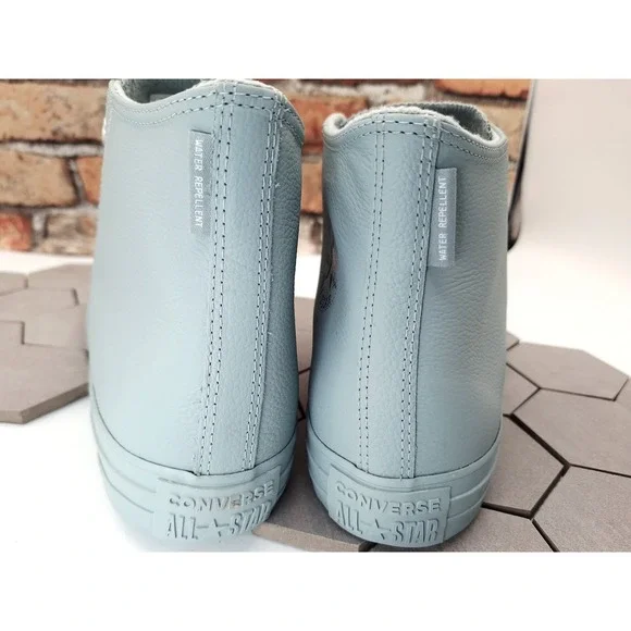 Converse Chuck CTAS Hi Leather Mountain Teal Mint Monochromatic Mens Sz 13 - Picture 11 of 16